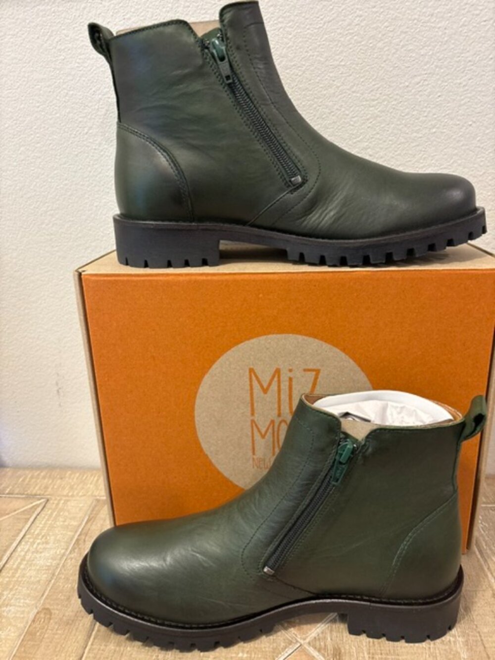 Miz Mooz Leather Side Zipper Ankle Boots - Alise - Picture 5 of 6